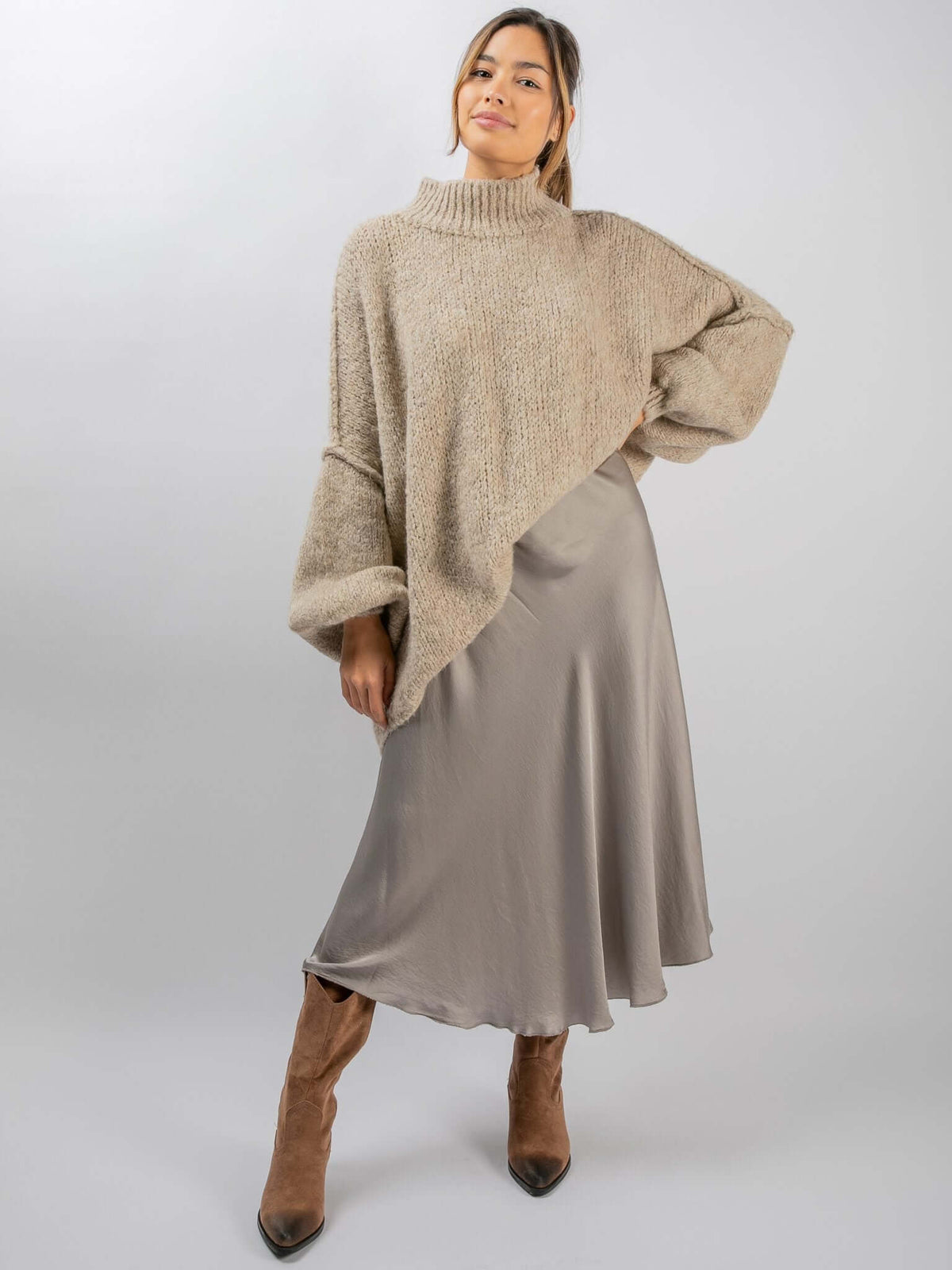 Pullover "Elli" in Taupe