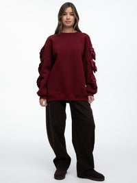 Pullover "Bow" in Burgundy