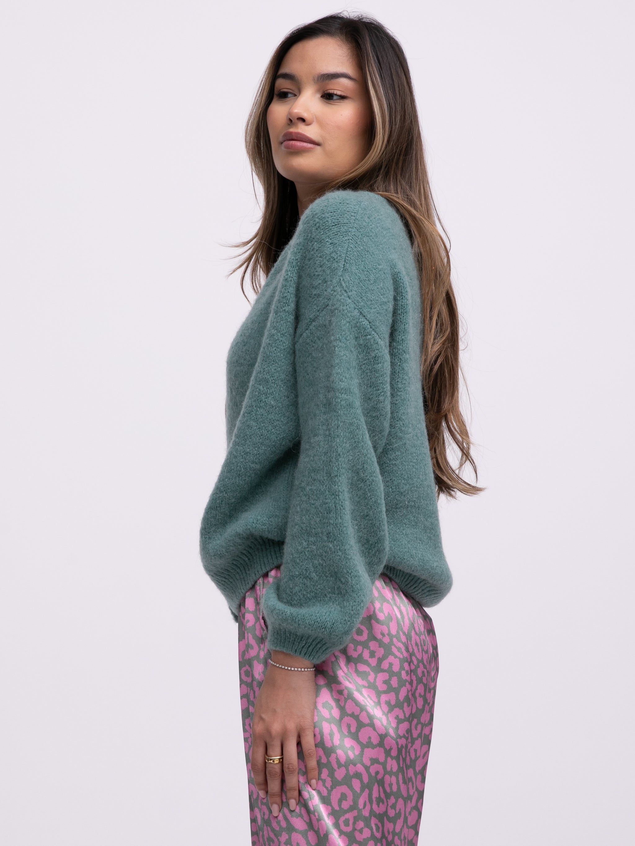 Cardigan "Serena" in Petrol