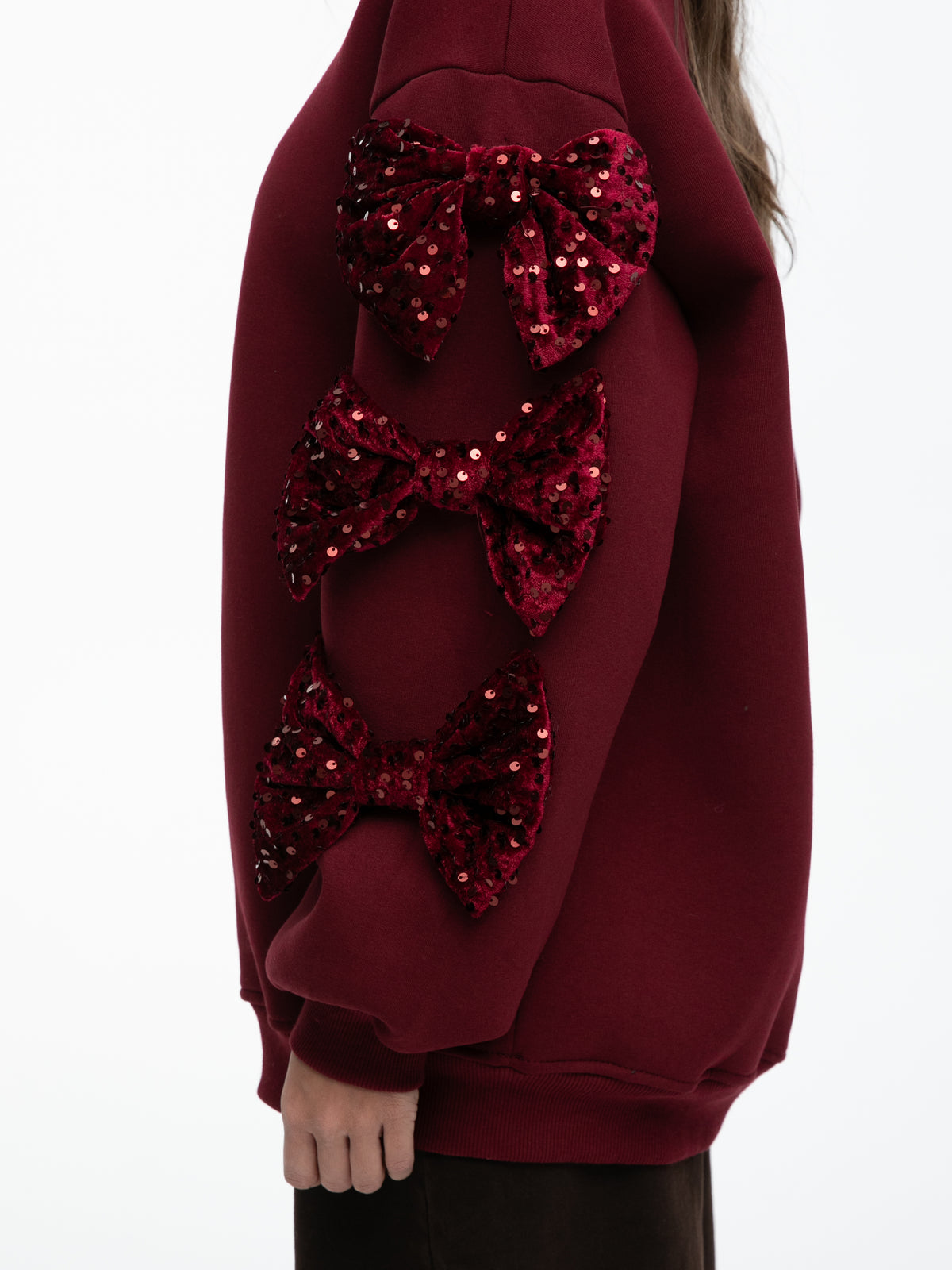 Pullover "Bow" in Burgundy