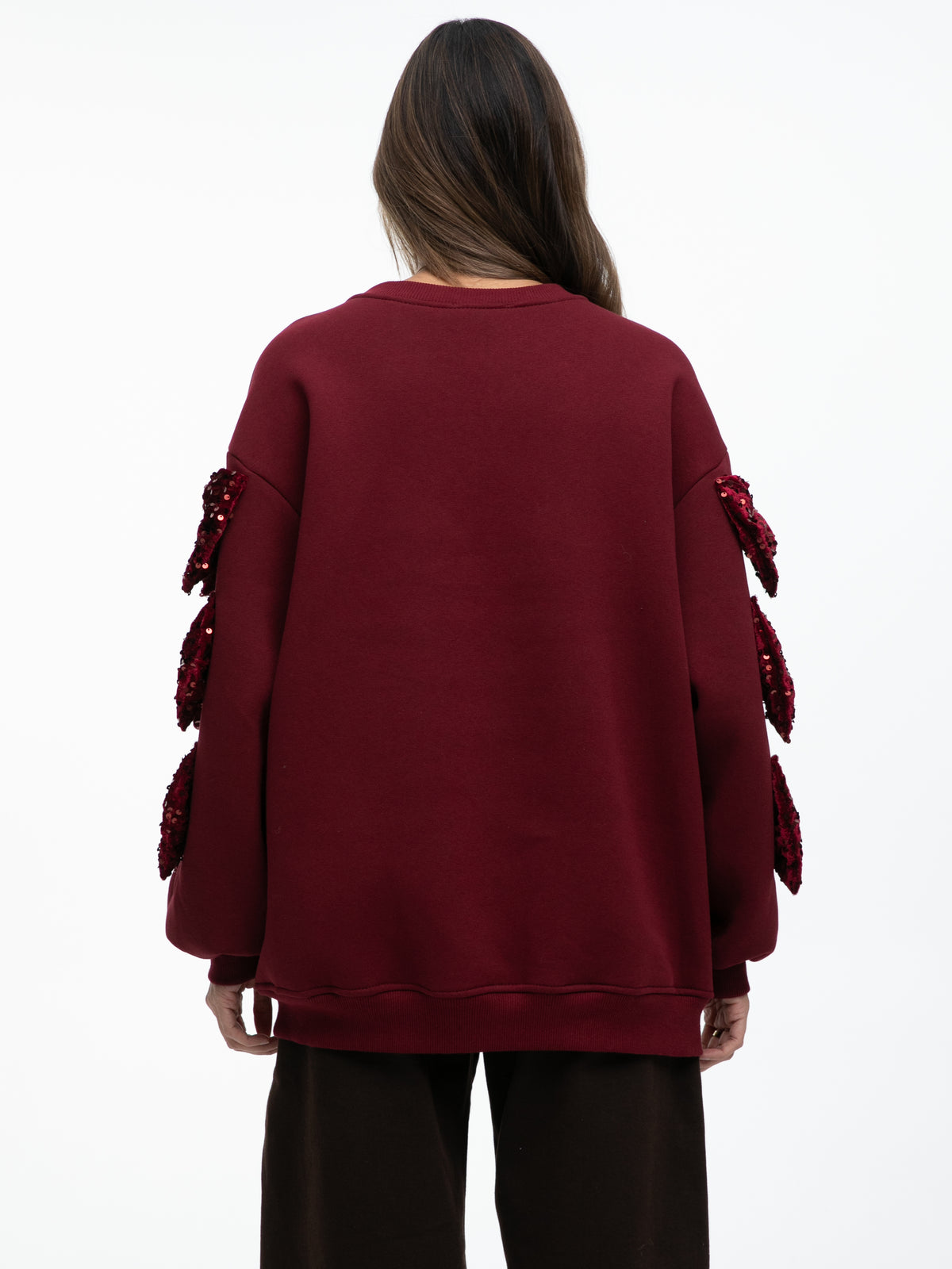 Pullover "Bow" in Burgundy