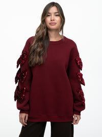 Pullover "Bow" in Burgundy