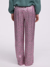 Satinhose „Sydney“ in Leo Rosa/Grün