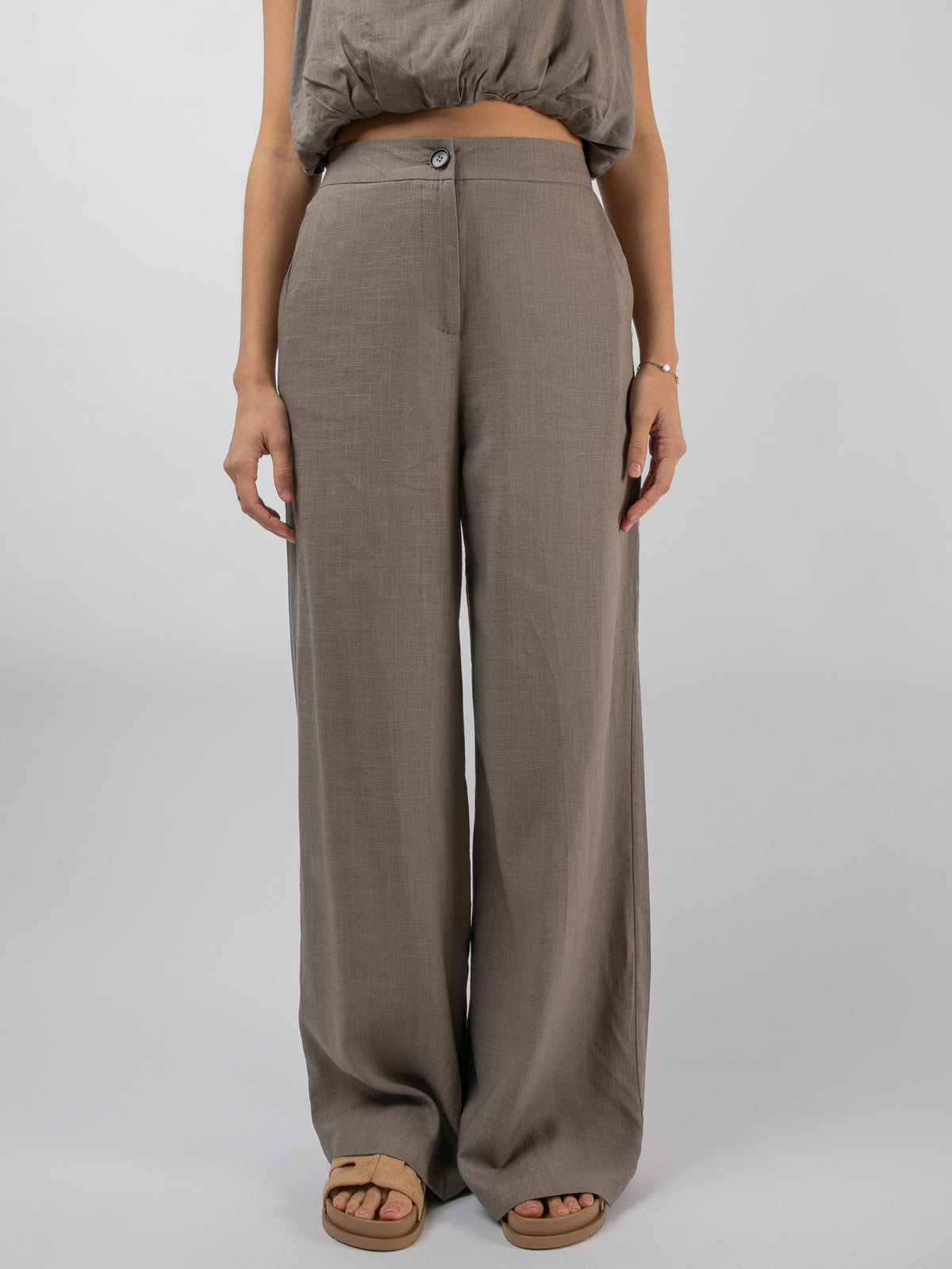 Leinenhose „Hellin“ in Grey