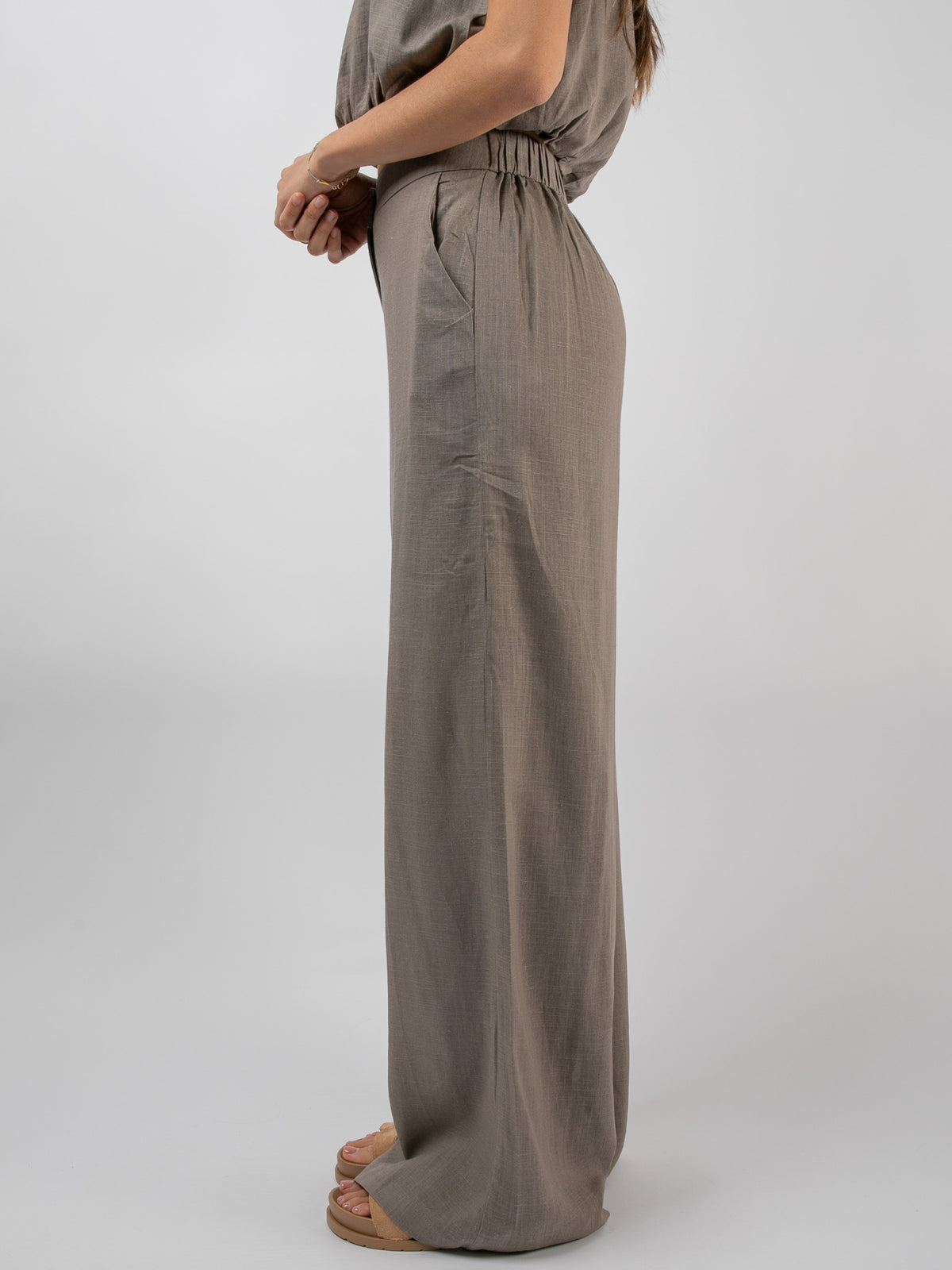 Leinenhose „Hellin“ in Grey