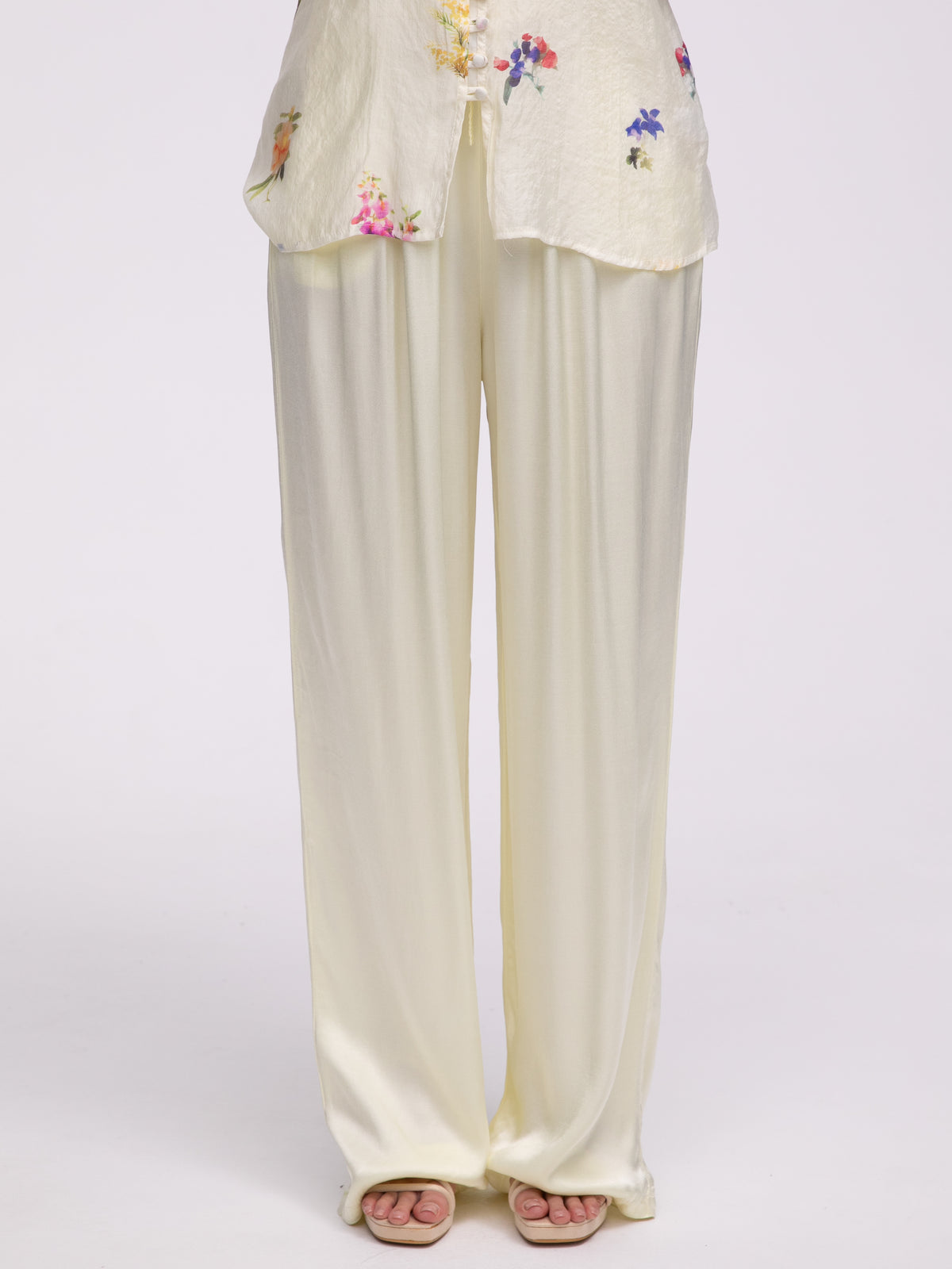 Satinhose „Sydney“ in Pastel Yellow