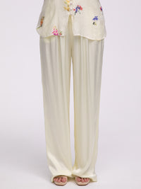 Satinhose „Sydney“ in Pastel Yellow