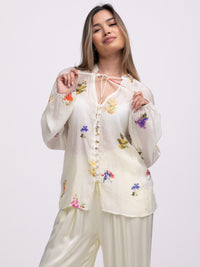 Bluse "Airy" in Creme