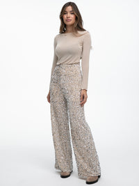 Pailletten Hose "Glitter" in Creme