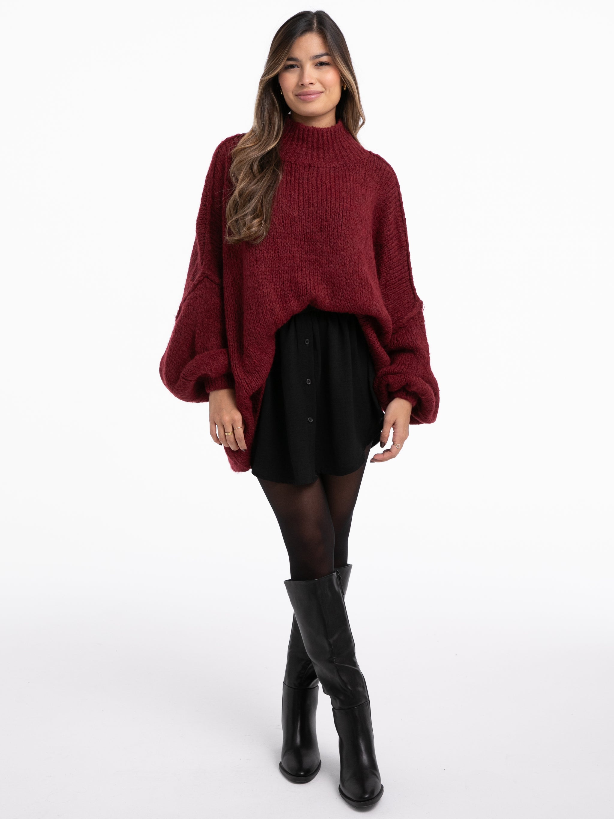 Pullover "Elli" in Burgundy