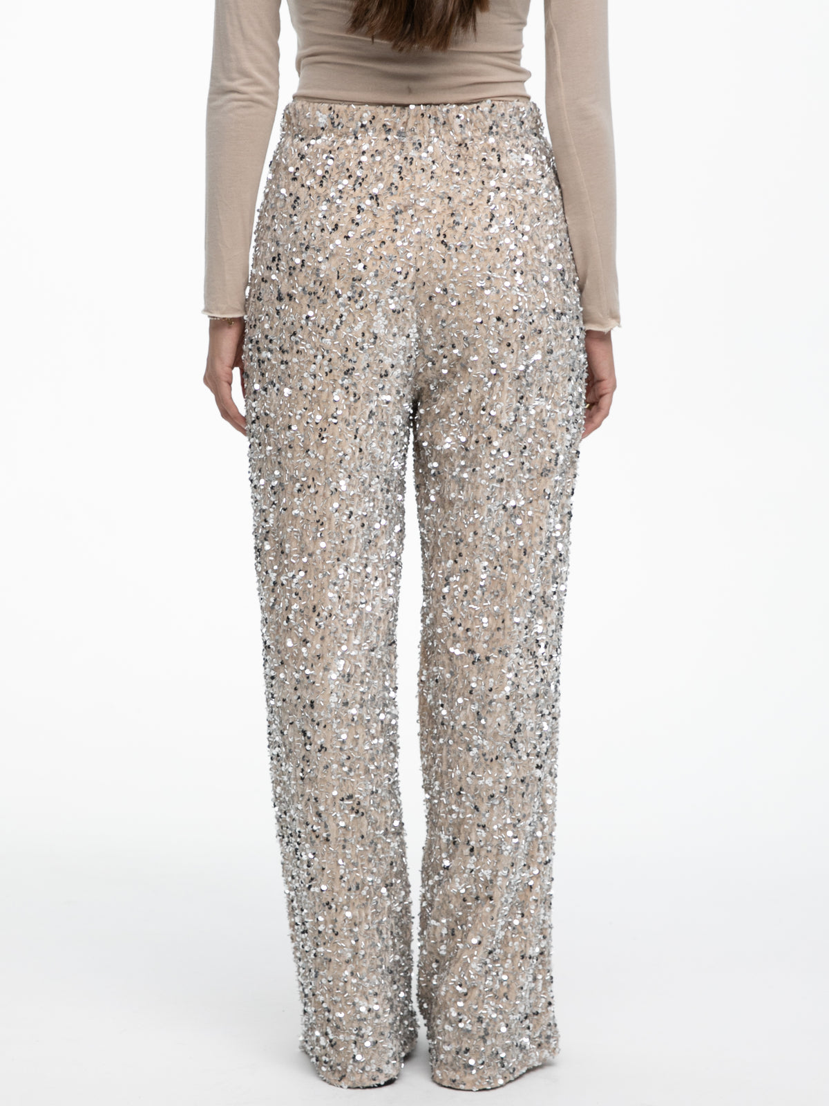 Pailletten Hose "Glitter" in Creme