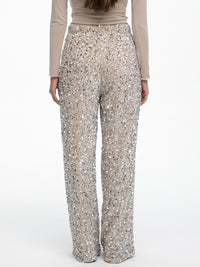 Pailletten Hose "Glitter" in Creme