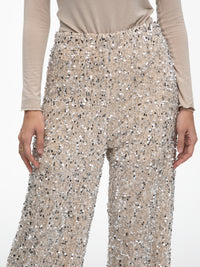 Pailletten Hose "Glitter" in Creme