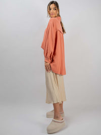 Musselin-Bluse "Wanda" in Coral