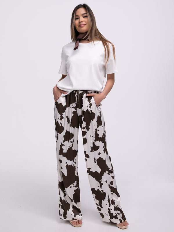 Satinhose „Holy Cow“ in Kuhmuster