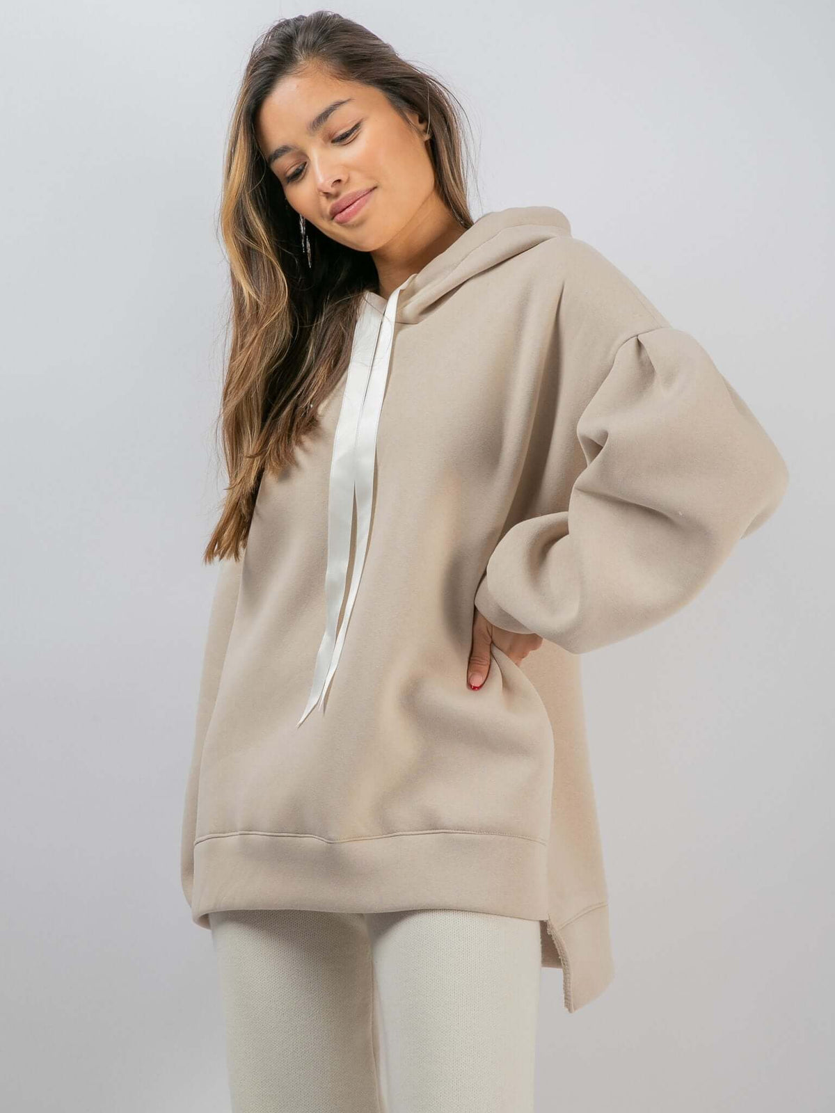 Hoodie "Mia" in Beige