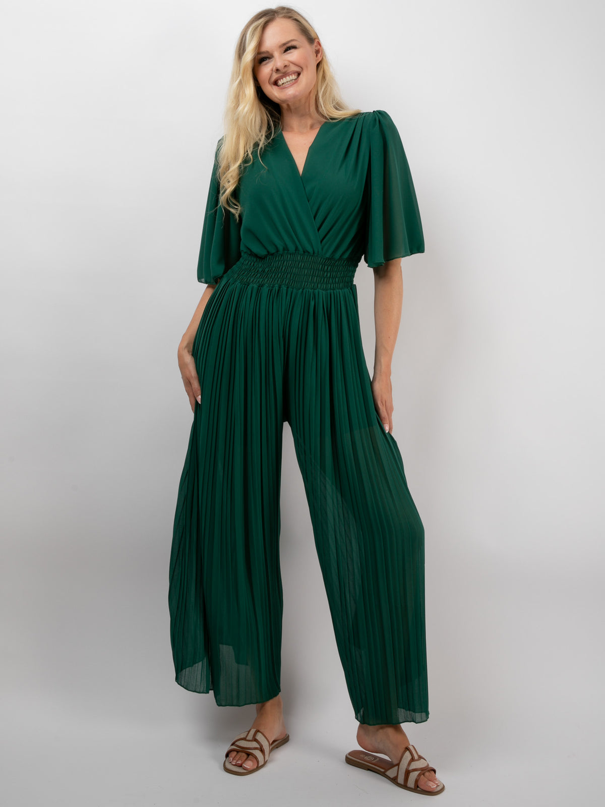 Jumpsuit "Suvi" in Waldgrün