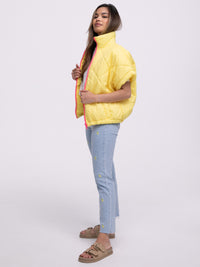 Oversized-Weste "Liane" in Gelb