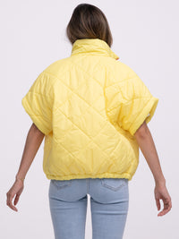 Oversized-Weste "Liane" in Gelb