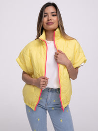 Oversized-Weste "Liane" in Gelb