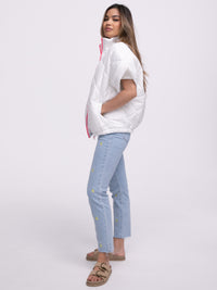 Oversized-Weste "Liane" in Weiß