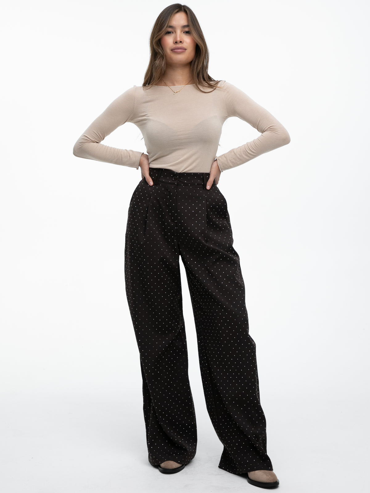 Stoffhose „Glamour“ in Braun