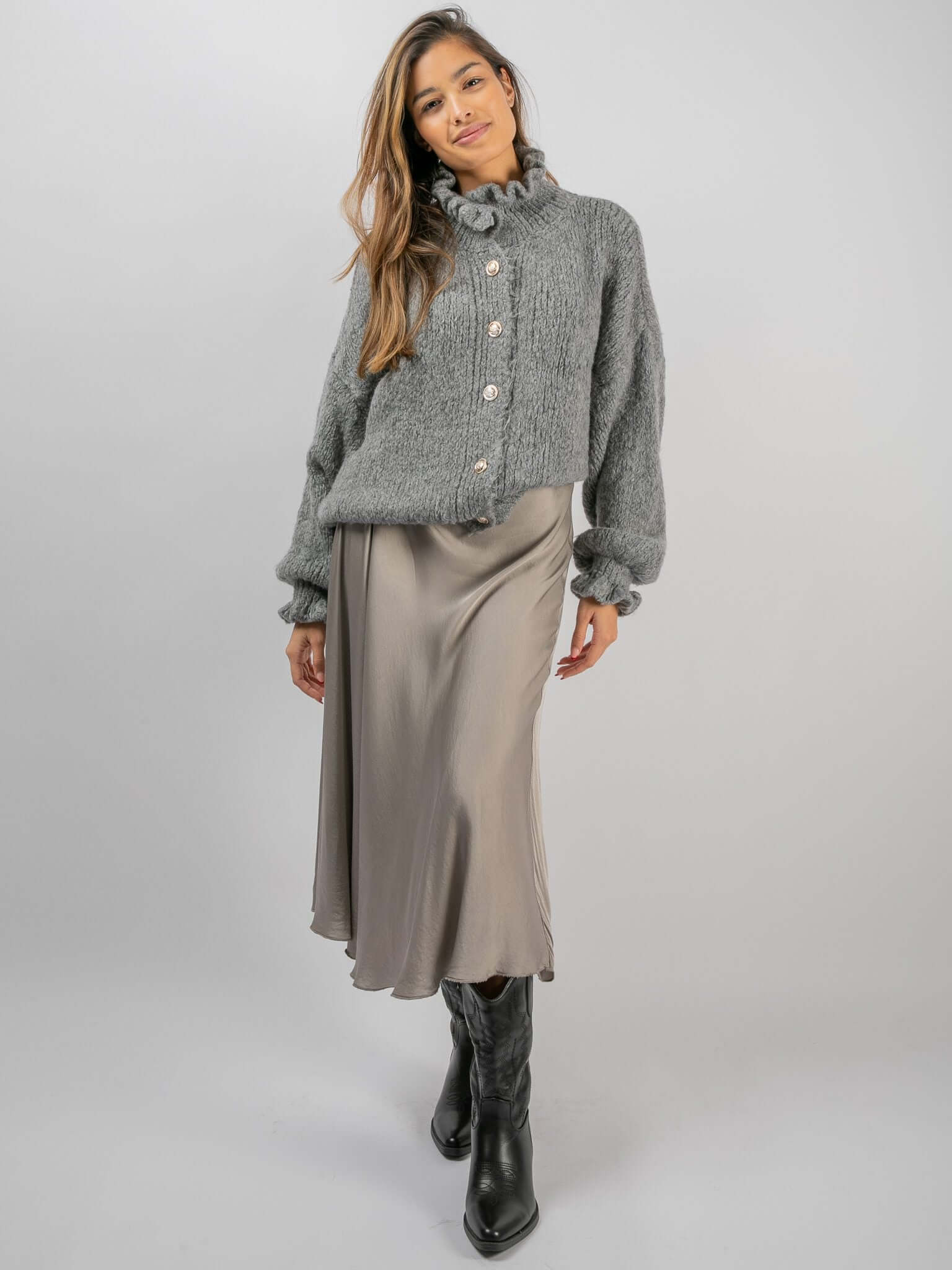 Cardigan "Medita" in Grau