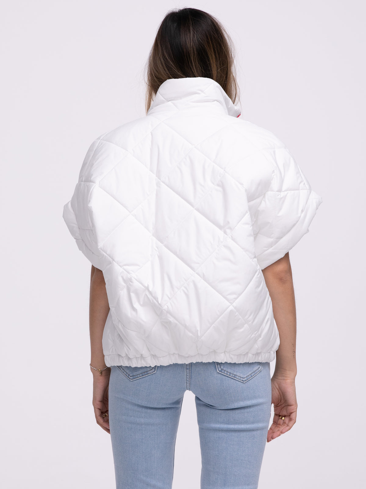 Oversized-Weste "Liane" in Weiß