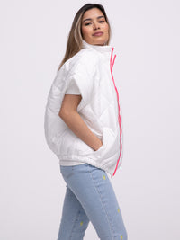 Oversized-Weste "Liane" in Weiß