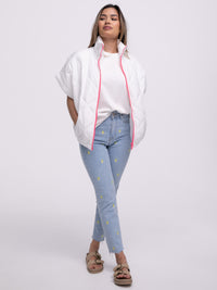 Oversized-Weste "Liane" in Weiß