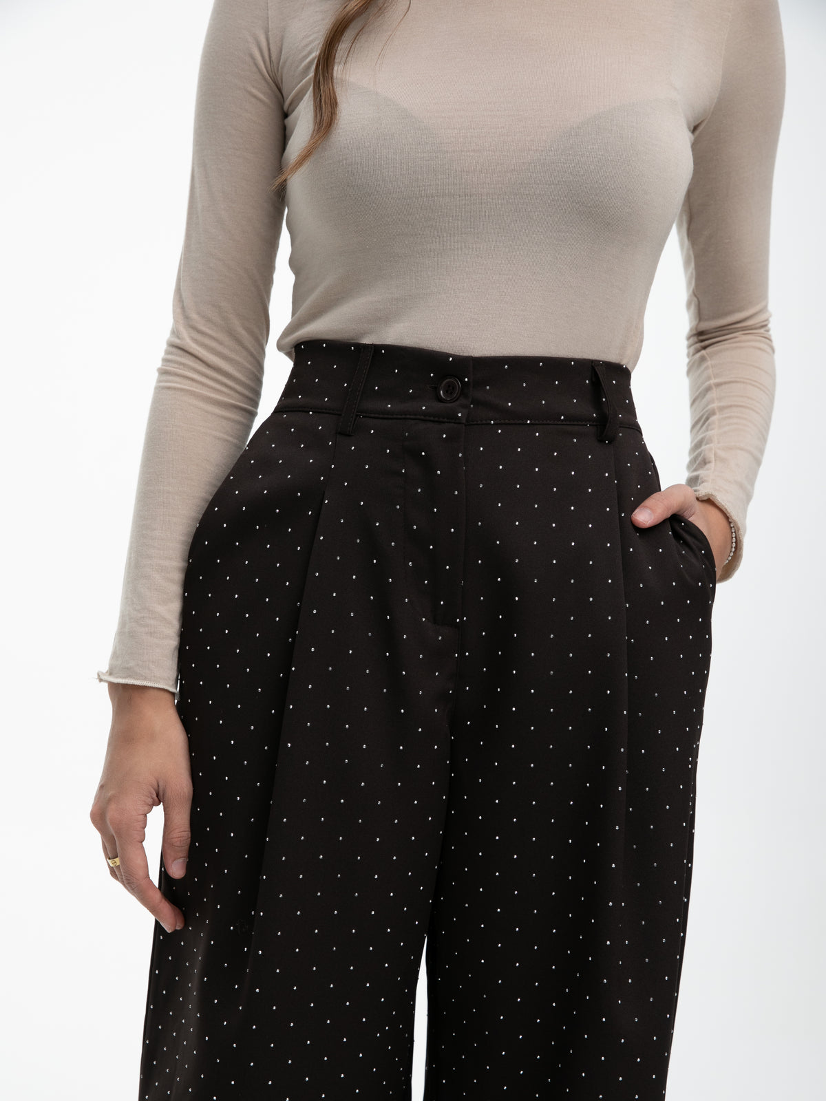 Stoffhose „Glamour“ in Braun