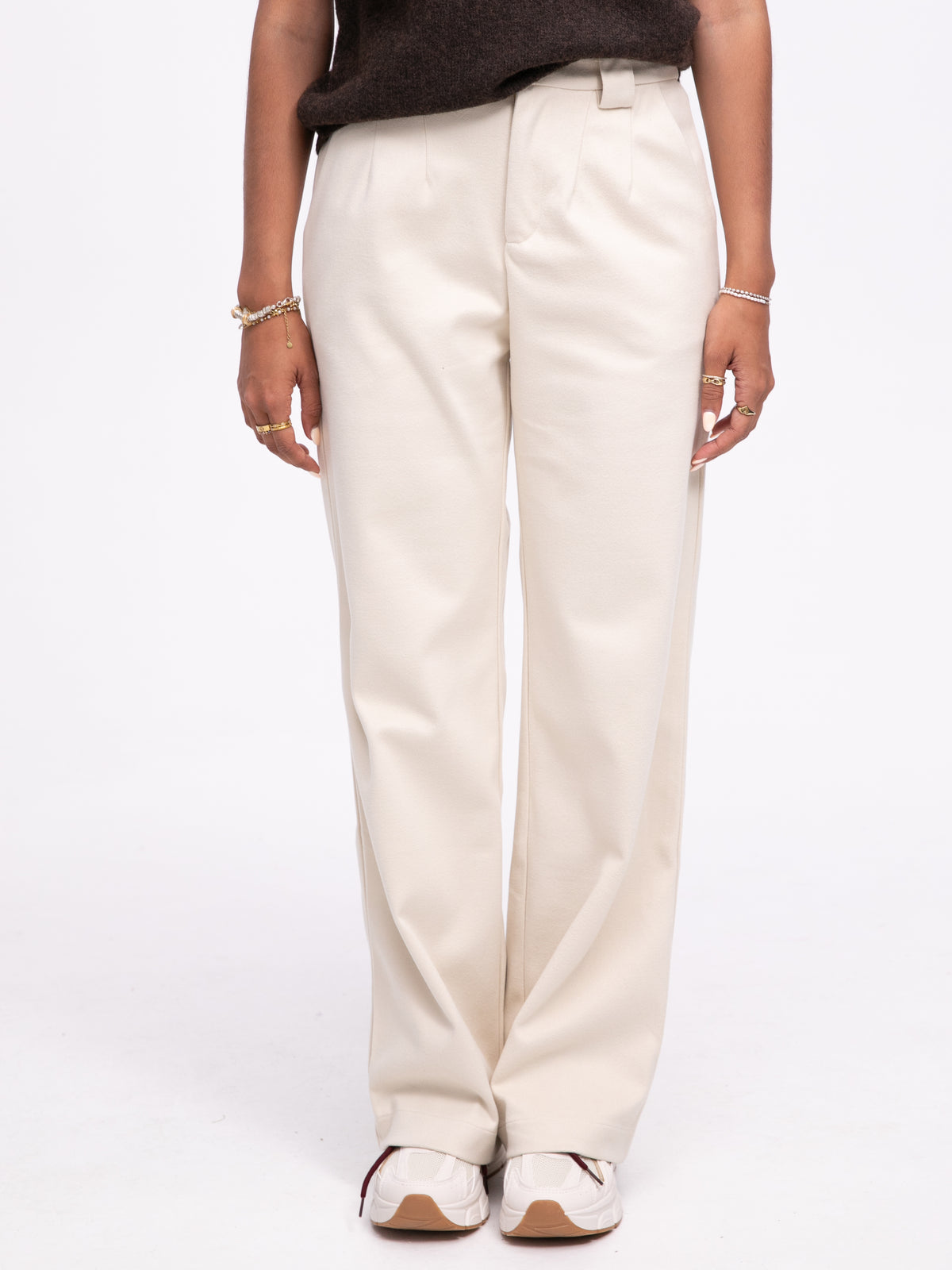 Stoffhose "Ilenia" in Creme
