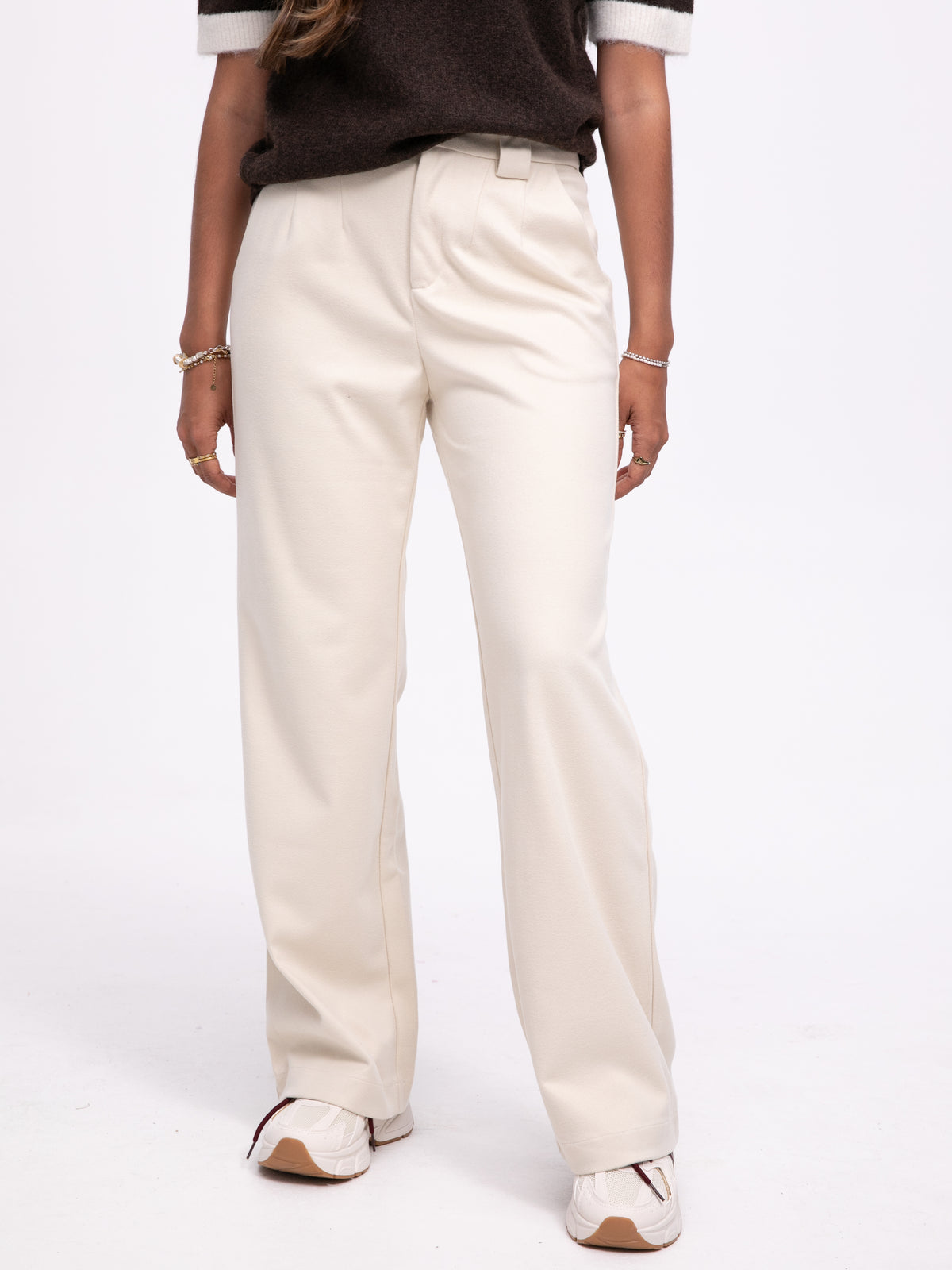 Stoffhose "Ilenia" in Creme