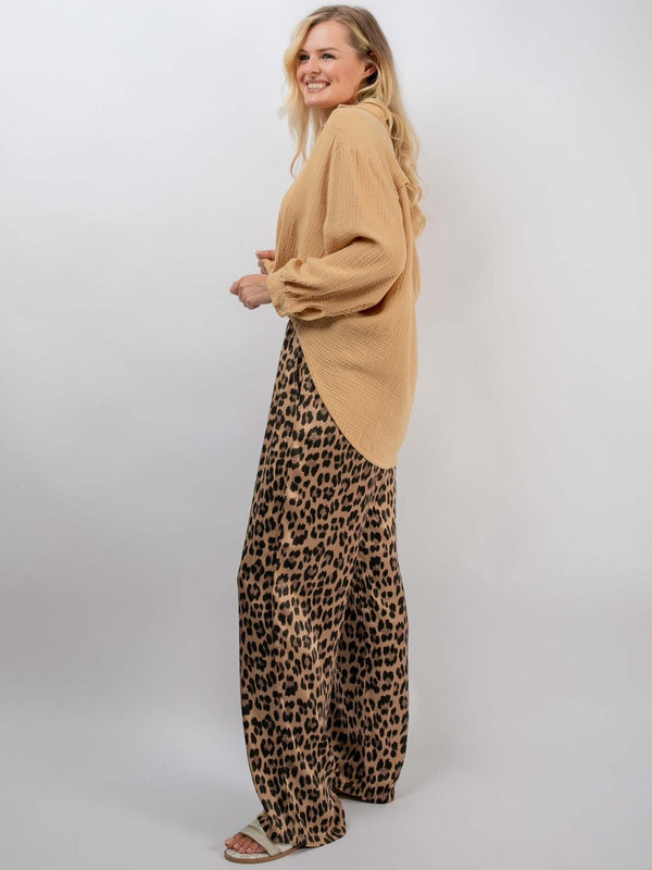 Musselin-Bluse "Wanda" in Camel