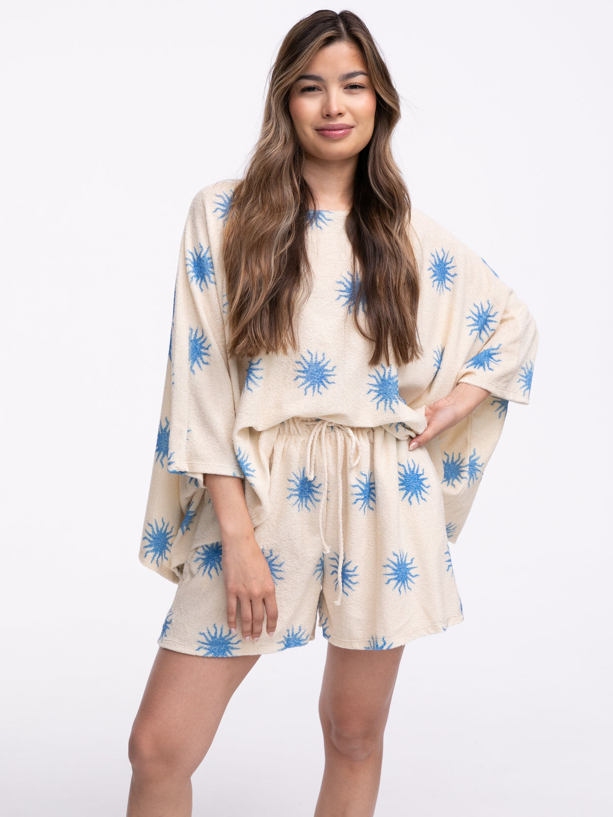 Frottee-Shirt "Blue Sun"