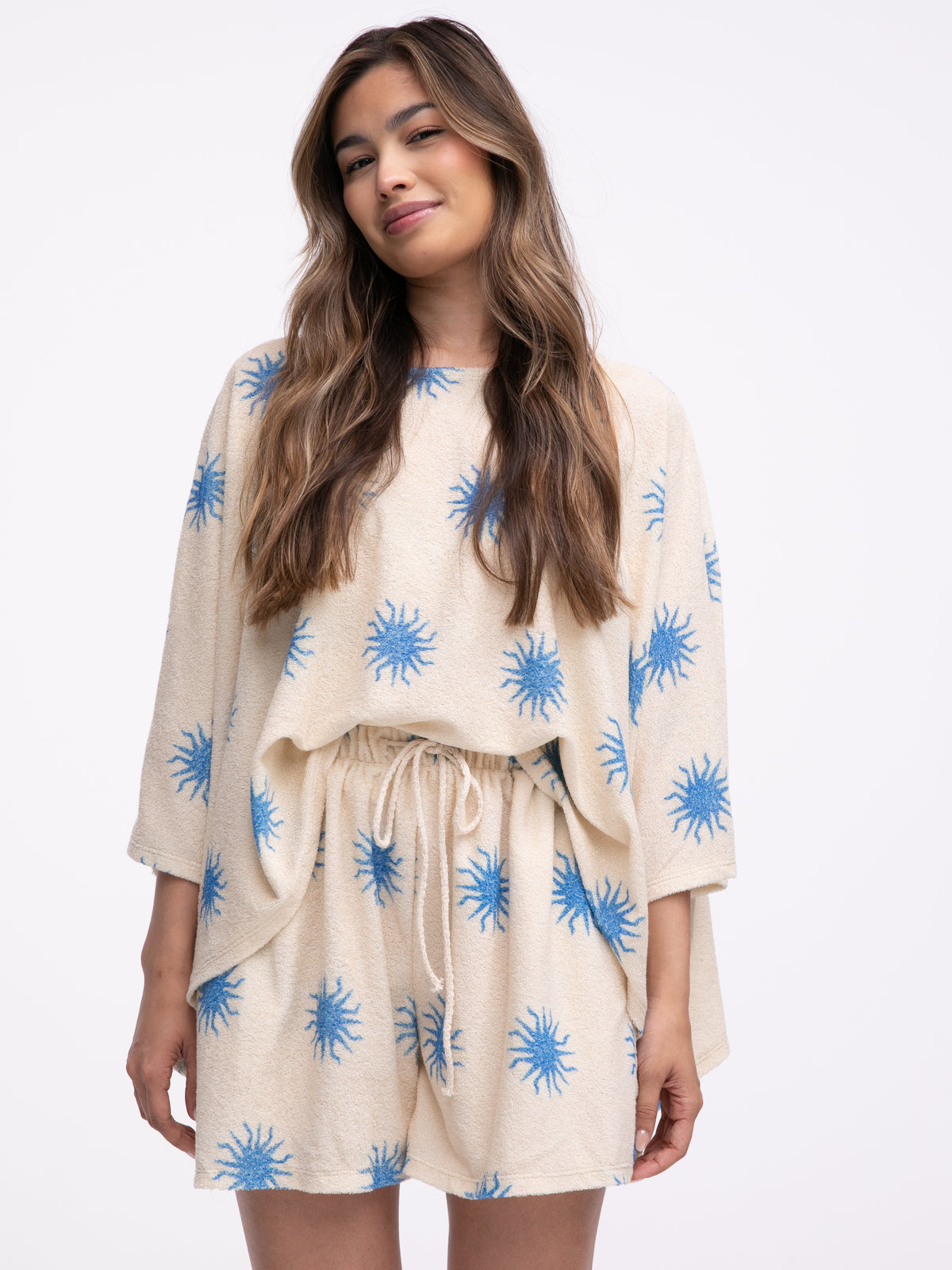 Frottee-Shirt "Blue Sun"
