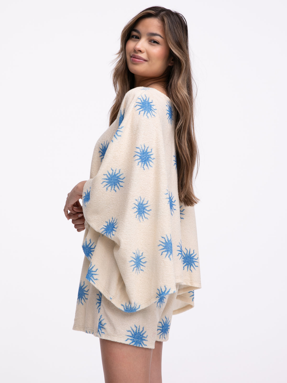 Frottee-Shirt "Blue Sun"