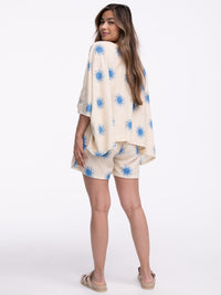 Frottee-Shirt "Blue Sun"
