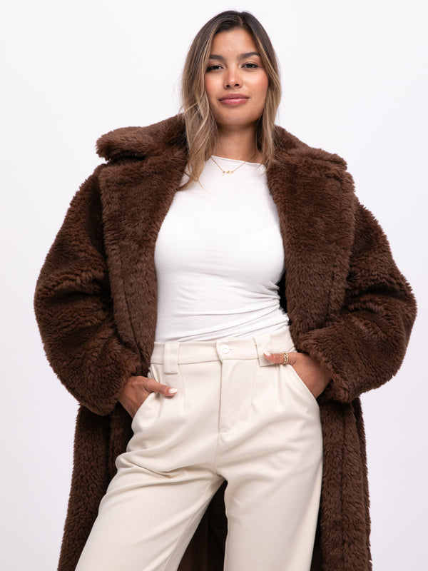 Teddymantel "Dilara" in Braun