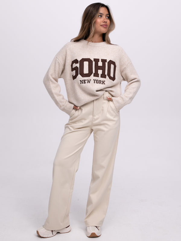 Pullover "Soho" Beige/Braun