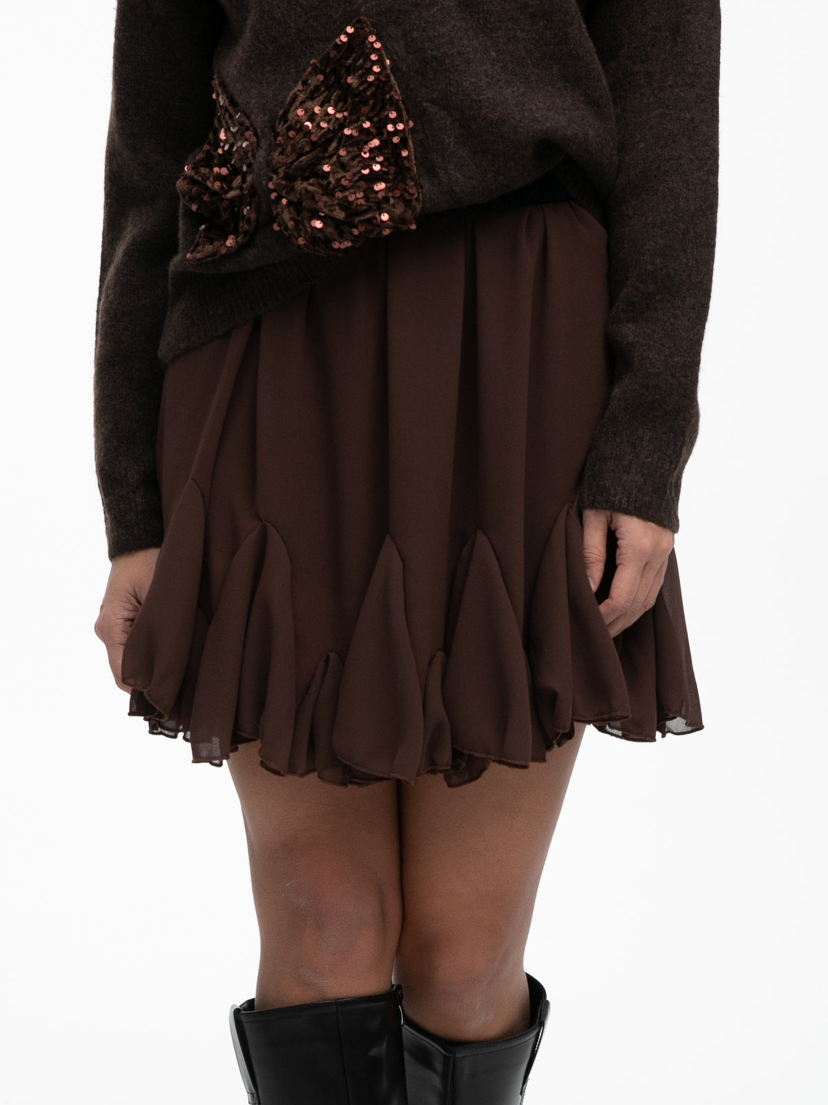 Volantrock "Jennifer" in Hellbraun