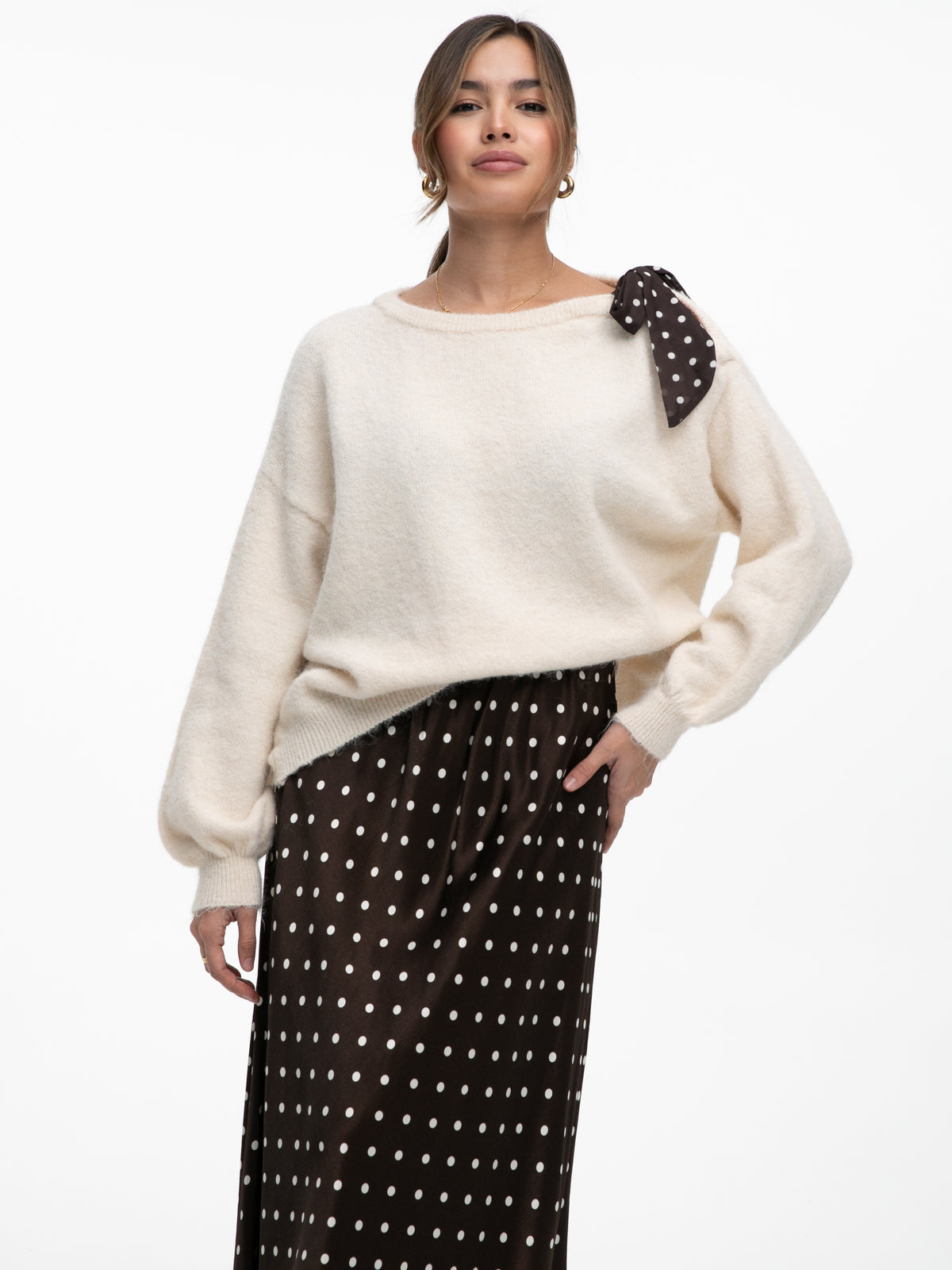 Strickpullover „Maisie" in Creme