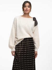 Strickpullover „Maisie" in Creme