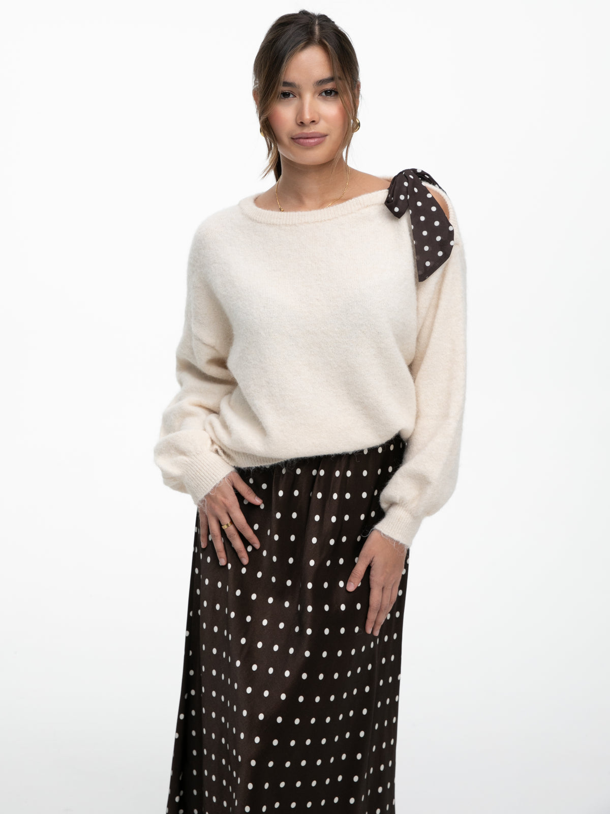 Strickpullover „Maisie" in Creme