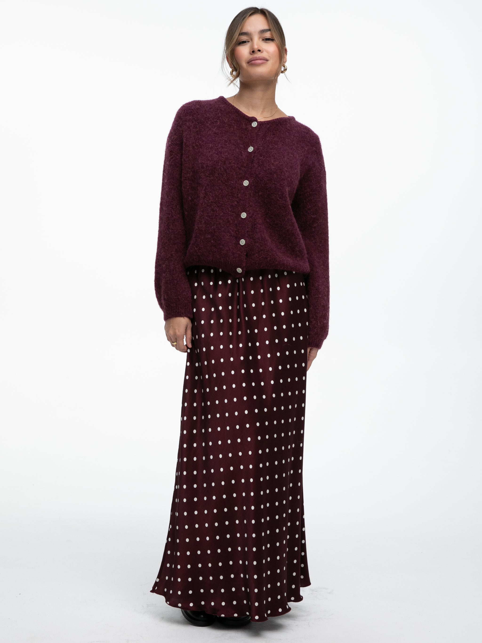 Cardigan "Serena" in Berry