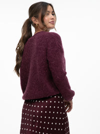 Cardigan "Serena" in Berry