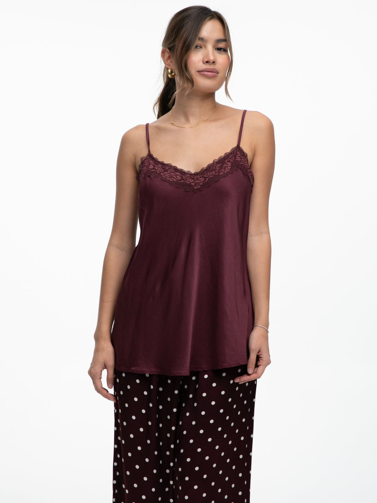 Spitzentop "Alina" in Burgundy