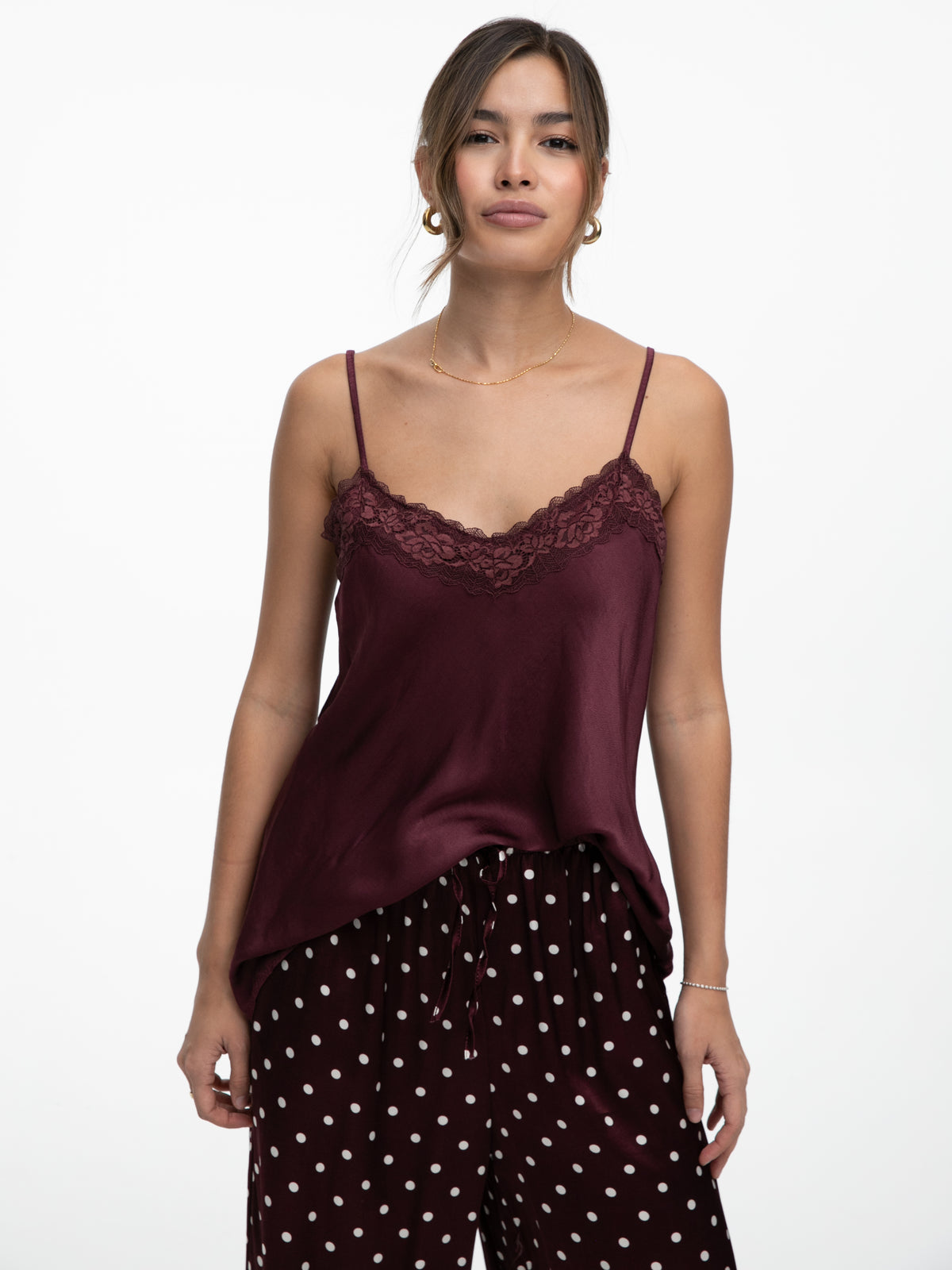 Spitzentop "Alina" in Burgundy