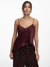 Spitzentop "Alina" in Burgundy