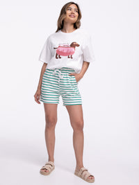 T-Shirt "Hot Dog" in Weiß